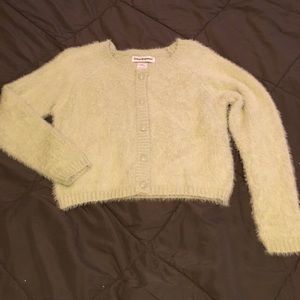 Extremely soft Nordstrom light lime green button up sweater